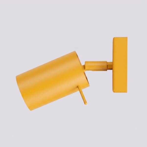 Wandspot verstellbar Stahl Gelb GU10 B:8 cm blendarm