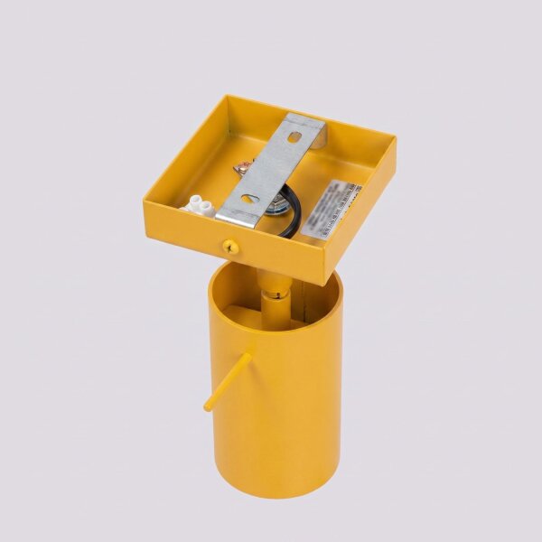 Wandspot verstellbar Stahl Gelb GU10 B:8 cm blendarm