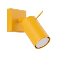 Wandspot verstellbar Stahl Gelb GU10 B:8 cm blendarm