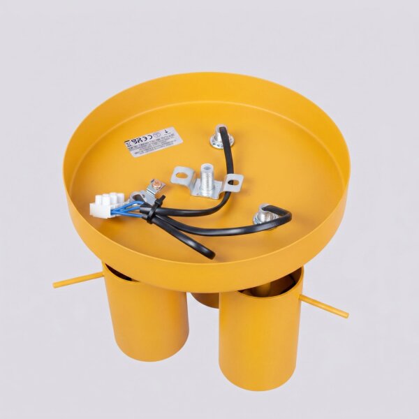 Deckenspot verstellbar Stahl Gelb GU10 L:25,7 cm rund