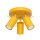 Deckenspot verstellbar Stahl Gelb GU10 L:25,7 cm rund
