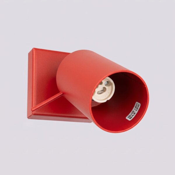 Wandleuchte verstellbar Stahl Rot GU10 B:8 cm