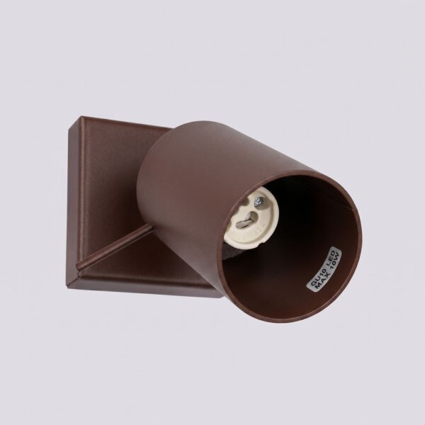 Wandspot verstellbar Stahl Braun GU10 B:8 cm blendarm