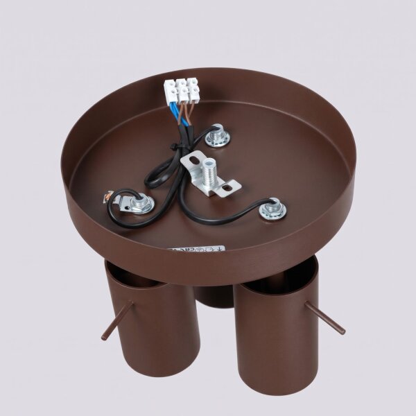 Deckenspot schwenkbar Stahl Braun GU10 L:25,7 cm rund