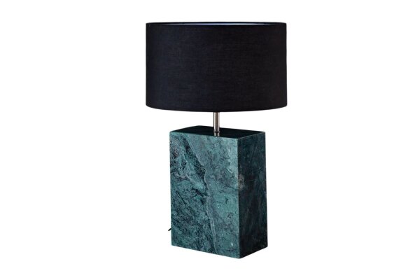 Tischleuchte Marmor Stoff 60 cm Grün Schwarz E27 Unikat