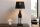 Tischlampe Schwarz Gold 75 cm hoch Pferd E27 Stoffschirm