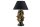 Tischlampe E27 55 cm hoch in Bronze Schwarz Gold Bulldogge