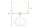Tischleuchte Glas Stoff 42 cm Weiß E27 Retro Design