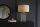 Tischlampe Glas Stoff 55 cm in Gold E27 elegant