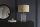 Tischlampe Glas Stoff 55 cm in Gold E27 elegant