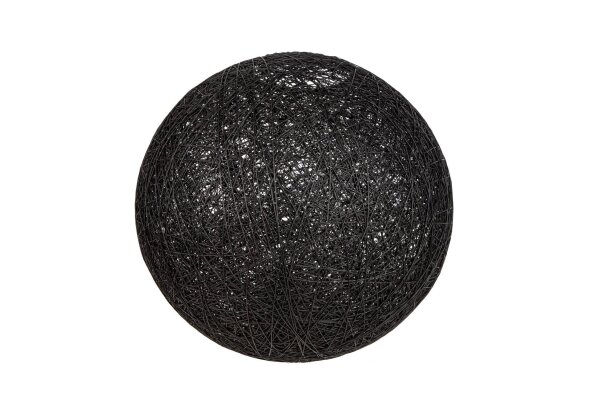 Pendelleuchte Kugel Korb Schirm Ø 60 cm Abacá Schwarz E27