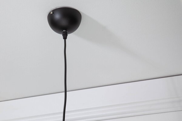 Pendelleuchte Kugel Korb Schirm Ø 60 cm Abacá Schwarz E27
