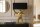 Tischlampe Stoff Polyresin 50 cm Gorilla in Gold Schwarz E27