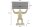 Tischlampe Stoff Polyresin 50 cm Gorilla in Gold Schwarz E27