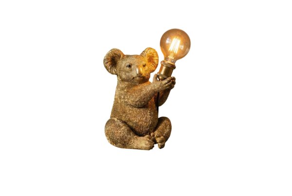Dekolampe Statue Koala 34 cm klein Polyresin Handarbeit