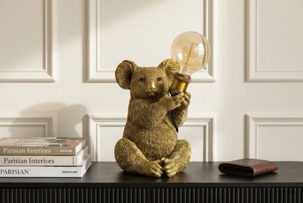 Dekolampe Statue Koala 34 cm klein Polyresin Handarbeit