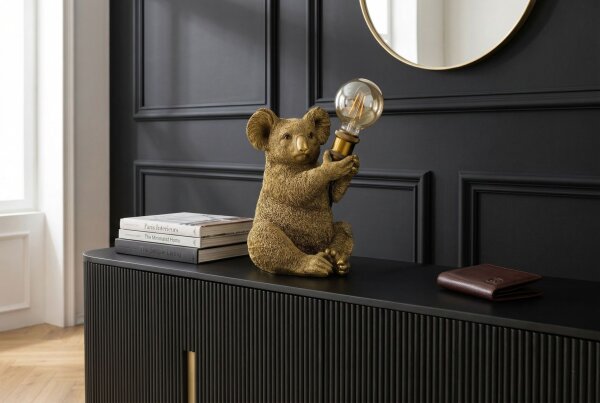 Dekolampe Statue Koala 34 cm klein Polyresin Handarbeit