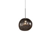 Hängelampe Rauchglas Metall B: 20 cm H: max. 150 cm G9