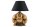 Tischlampe Beige Schwarz 49 cm Sumoringer E27 Handarbeit