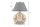 Tischlampe Beige Schwarz 49 cm Sumoringer E27 Handarbeit