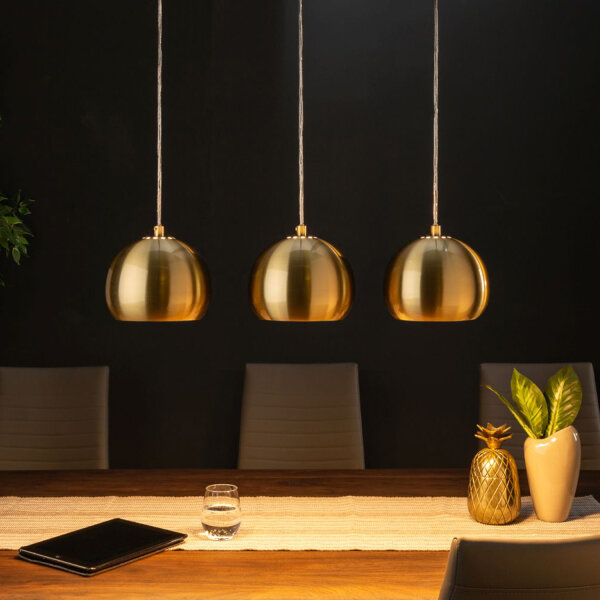 Glanzvolle Hängelampe MIRRI Gold Retro Esstisch