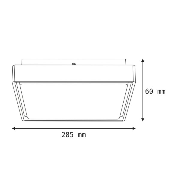 LED Deckenleuchte Dunkelgrau 2700/3000/4000 B:28,5 cm