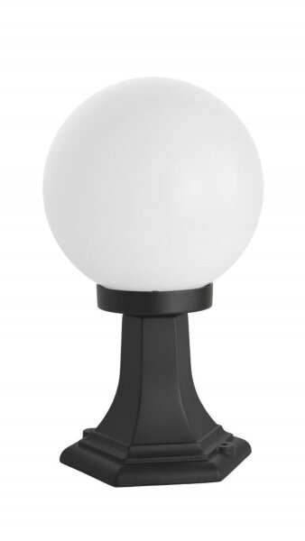 Sockelleuchte Aluminium Schwarz Weiß E27 IP43 H:36 cm