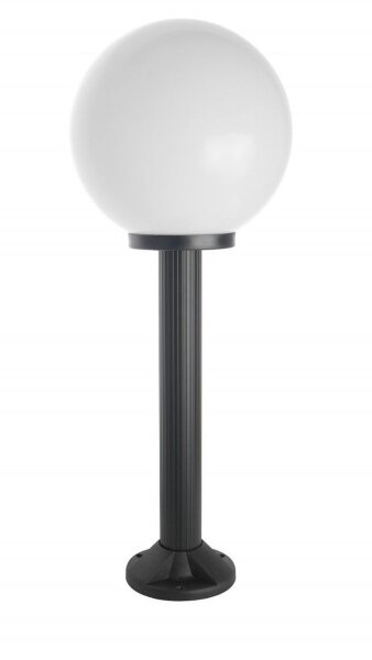 Wegeleuchte Stahl Schwarz Weiß E27 IP43 H:80 cm