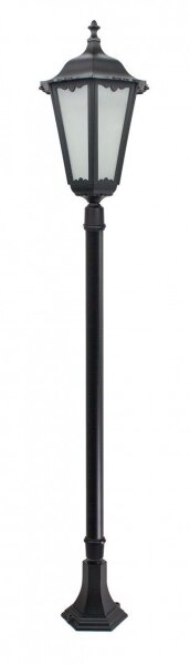 Schinkellaterne Aluminium Glas Schwarz E27 H:170 cm