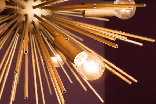 Dekorative Pendelleuchte in Gold kunstvoll ISADIA