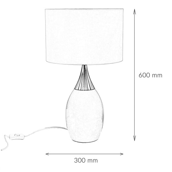 Tischleuchte Ø30cm Klassisch elegant