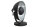 Tischleuchte Ø30cm rund Retro Schwarz Silber