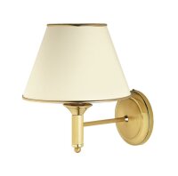 Wandlampe Messing Stoff Schirm PENELO E27 Leuchte