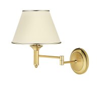 Wandlampe PENELO verstellbar in Messing Weiß Bett