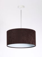 Pendellampe Esstisch Braun Wei&szlig; Retro rund Leuchte