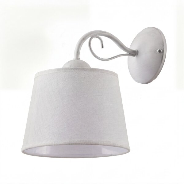 Weiße Wandleuchte Schirm LOCOLA Schlafzimmer Lampe