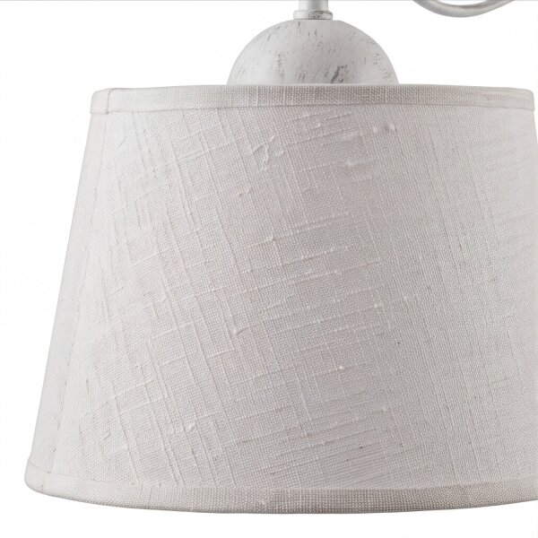 Weiße Wandleuchte Schirm LOCOLA Schlafzimmer Lampe
