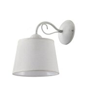 Weiße Wandleuchte Schirm LOCOLA Schlafzimmer Lampe
