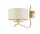 Wandleuchte Stoff Metall Wei&szlig; Shabby Gold DAGNO