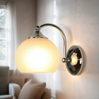 Wandlampe Wei&szlig; Chrom NABO Wandleuchte Bad Flur