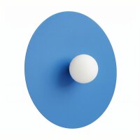Wandleuchte Stahl Glas Azurblau G9 &Oslash;50 cm dekorativ