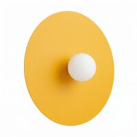 Wandleuchte Modern Stahl Glas Gelb Wei&szlig; G9 &Oslash;50 cm rund