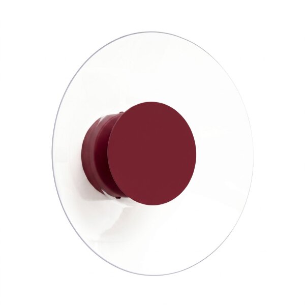 LED Wandleuchte Burgund Transparent 3000K B:28 cm rund