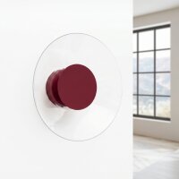 LED Wandleuchte Burgund Transparent 3000K B:28 cm rund