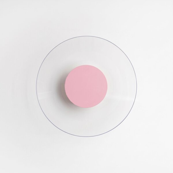 LED Wandleuchte Pink Stahl Plexiglas 3000K B:28 cm rund