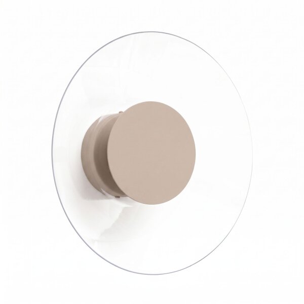 LED Wandleuchte Taupe Transparent Stahl 3000K B:28 cm