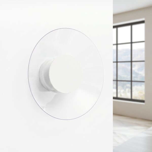 LED Wandleuchte Weiß Plexiglas Stahl 4000K rund B:28 cm
