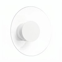LED Wandleuchte Wei&szlig; Plexiglas Stahl 4000K rund B:28 cm