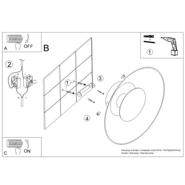 LED Wandleuchte Gelb Plexiglas Stahl 3000K rund B:28 cm