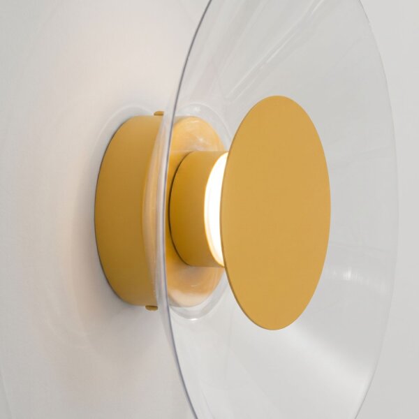 LED Wandleuchte Gelb Plexiglas Stahl 4000K B:28 cm